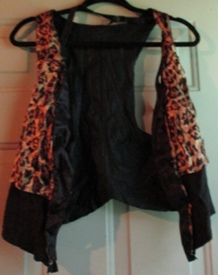 Black Brown Leopard Vest