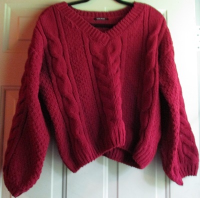 OneWay Burgundy Sweater Sz. M