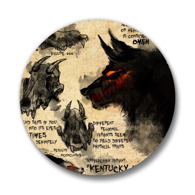 Cryptid Studies: Hellhound | Pinback Buttons