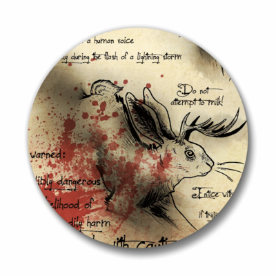 Cryptid Studies: Jackalope | Pinback Buttons