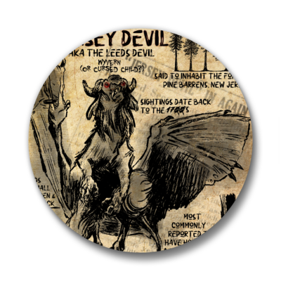 Cryptid Studies: Jersey Devil | Pinback Buttons