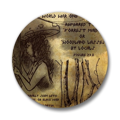 Cryptid studies: sumske deskle pinback buttons