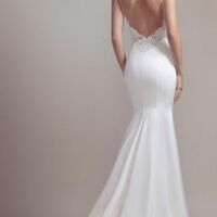 Mermaid Spaghetti Straps Wedding Dress,1051 - Thumbnail 1