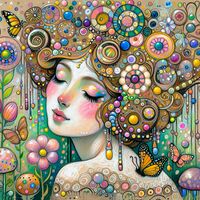 Dreamy Woman Cross Stitch Pattern - Thumbnail 2