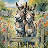 Donkeys Cross Stitch Pattern - Thumbnail 2