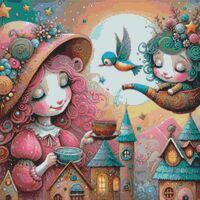 Cup Of Tea Cross Stitch Pattern - Thumbnail 1