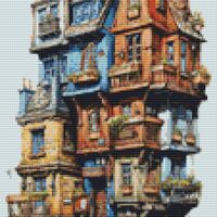 Crazy Houses Cross Stitch Patterns - Thumbnail 1
