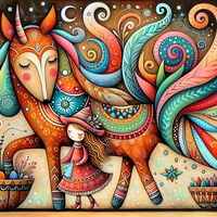 Colourful Unicorn Cross Stitch Pattern - Thumbnail 2