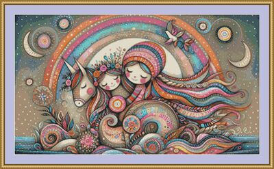 Colourful Girls Cross Stitch Pattern