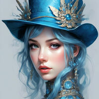 Blue Hat Cross Stitch Pattern - Thumbnail 2