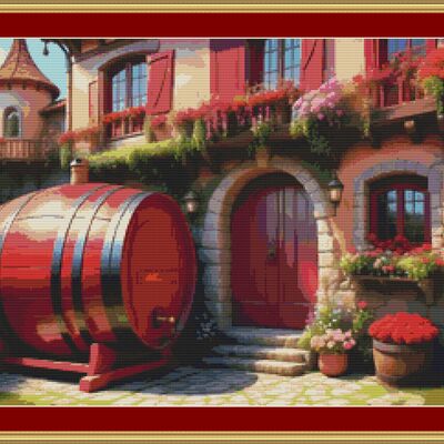 Barrel house cross stitch pattern