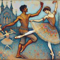 Ballet Dancers Cross Stitch Pattern - Thumbnail 1