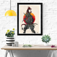 Assassin's Creed Shadows Yasuke and Dragon signed art print - Thumbnail 1