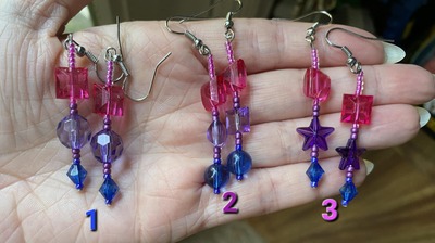 Bisexual Pride Beaded Earrings