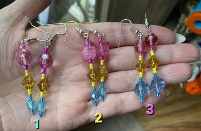 Pansexual Pride Beaded Earrings