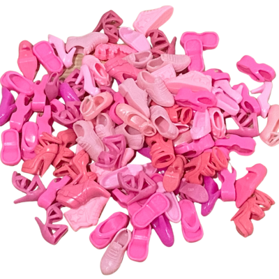 50 pairs of all pink mix fashion doll shoes-11.5" dolls