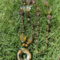 Tiger's Eye "Faery Circle" Beaded Necklace - Thumbnail 4