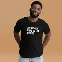 My other ride is his beard t-shirt Unisex - Thumbnail 3