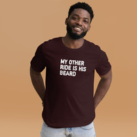 My other ride is his beard t-shirt Unisex - Thumbnail 5