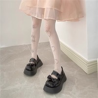 Love Heart Stars Tattoo Prints Tights Pantyhose Stockings - Thumbnail 2