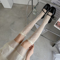 JK lace bowknot knee high socks - Thumbnail 1