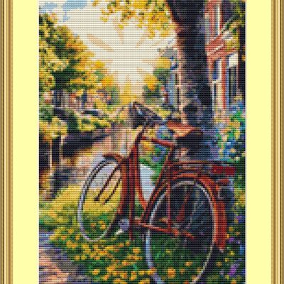A bicycle cross stitch pattern - Thumbnail 1