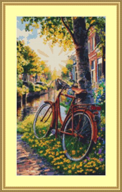 A Bicycle Cross Stitch Pattern