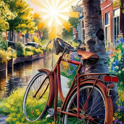 A bicycle cross stitch pattern