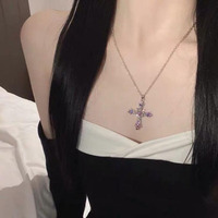 Vintage diamond cross necklace  - Thumbnail 10