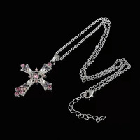 Vintage diamond cross necklace  - Thumbnail 11