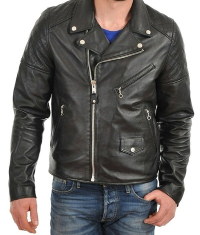 Men Leather Jacket Coat Motorcycle Biker Slim Fit Outwear Jackets