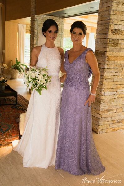 Purple  Mother Of The Bride/Groom Dresses Lace Appliques Wedding Guest Dress