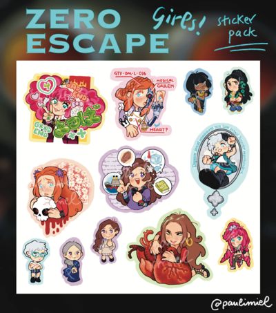 Zero Escape girls: Sticker pack