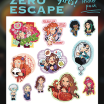 Zero Escape girls: Sticker pack