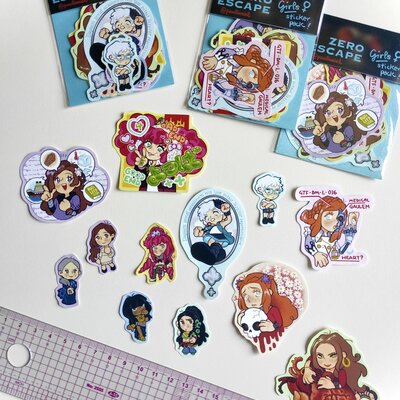 Zero escape girls: sticker pack