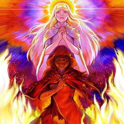 The witch and the saint - fatamoru art print