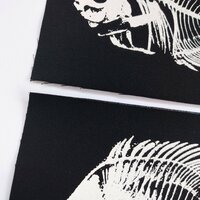 Fish Skeleton Horror Punk Sew-on Patches - Thumbnail 2