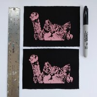 Playful Cat Kawaii Punk Sew-on Patches - Thumbnail 1