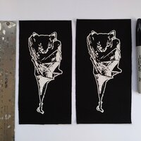 Hanging Bat Goth Punk Sew-on Patches - Thumbnail 3