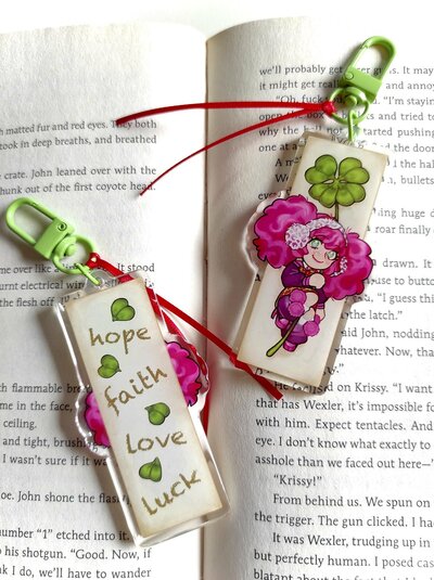 Four leaf clover bookmark - Acrylic Charm