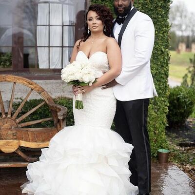 Luxury mermaid lace african girls wedding dress bridal gowns