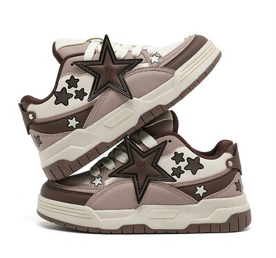 Big Brown Star Sneakers
