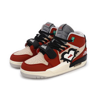 Red Color Block High Top Sneakers - Thumbnail 1