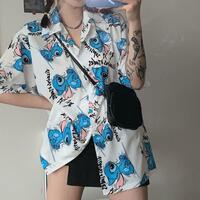 Stitch Print Short Sleeve Shirts - Thumbnail 2