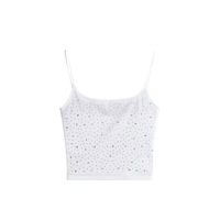 Lace patchwork mask T-shirt irregular top hot girl tight waist short sleeve - Thumbnail 4