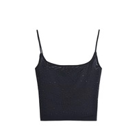 Lace patchwork mask T-shirt irregular top hot girl tight waist short sleeve - Thumbnail 6