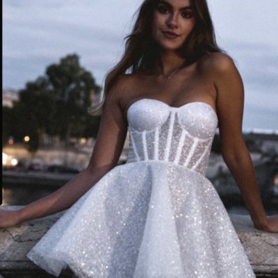Sparkly short homecoming dresses prom gown - Thumbnail 1