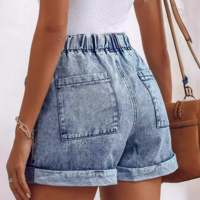 Women'S Light Blue Denim Shorts - Thumbnail 2
