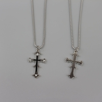 Double cross aesthetic necklace - Thumbnail 3