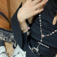 Shell goth y2k necklace bracelet - Thumbnail 4